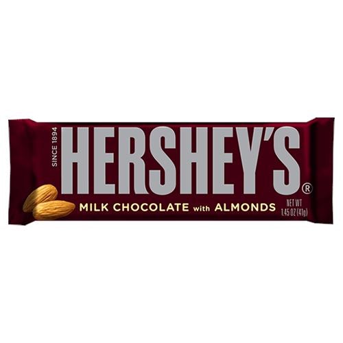 TOPS VENDING all-city-candy-hersheys-milk-chocolate-with-almonds-candy-bar-145-oz-candy-bars-hersheys-1-bar-438958_600x Snacks  